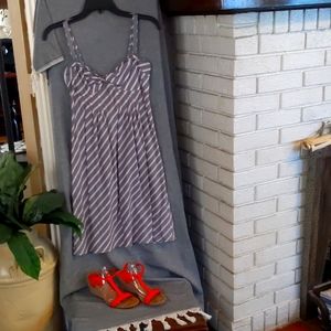 Sz 2 Orange & White Striped Sundress